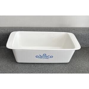 Vintage Corning Ware Blue Cornflower P-315 2 Quart Bread Loaf Pan 9x5x3"